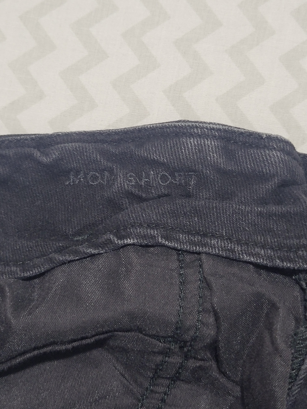 American Eagle Outfitters Black Denim Shorts with Belt Sz 4 - Picture 12 of 13